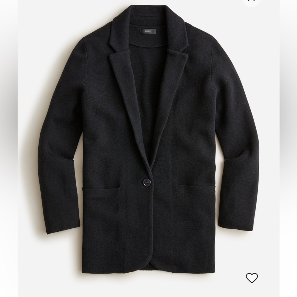J.Crew Cecile Relaxed Sweater-Blazer Black